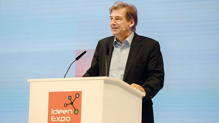 Dr. Volker Schmidt: "Wir gehen beherzt gegen den Fachkräftemangel an", sagte der Aufsichtsratsvorsitzende der IdeenExpo. Bild: IdeenExpo